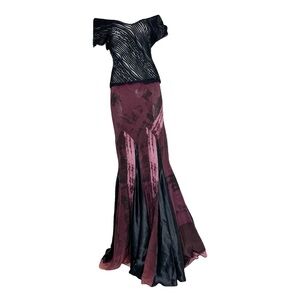 Roberto Cavalli vintage maxi skirt and top set